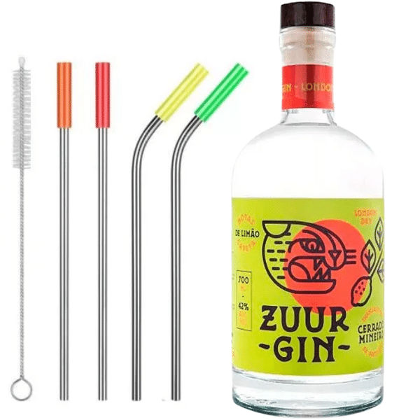 Gin Zuur + Kit Canudo Inox